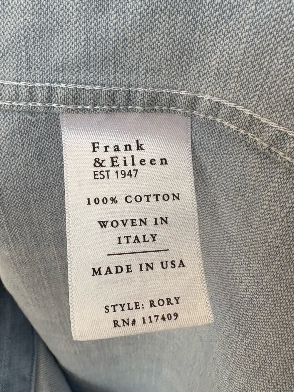Frank & Eileen Rory Maxi Denim Shirtdress, Classic Blue Wash, XS - Picture 12 of 15